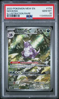 2023 POKEMON MEW EN-151 ILLUSTRATION RARE #174 NIDOKING PSA 10 - Image 1