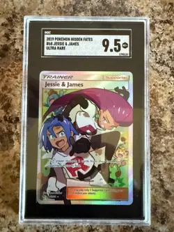 2019 Pokemon Sun Moon Hidden Fates Jessie & James Full Art #68 SGC 9.5 - Image 1
