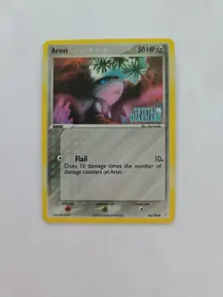 Pokemon TCG Aron 44/100 Crystal Guardians Stamped Reverse Holo - Image 1