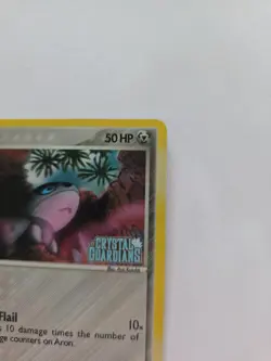 Pokemon TCG Aron 44/100 Crystal Guardians Stamped Reverse Holo - Image 5