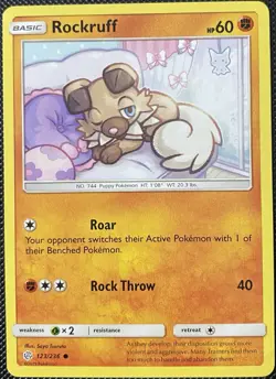 Rockruff 123/236 Sm-Cosmic Eclipse Regular - Pokemon Card - Image 1