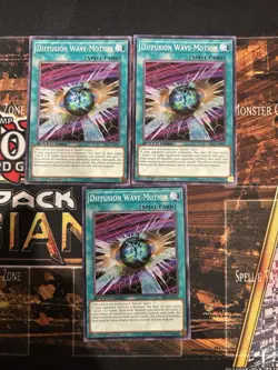 Yu-Gi-Oh! Speed Duel Diffusion Wave-Motion Spell Card Set X3 NM 1st Edition - Image 1