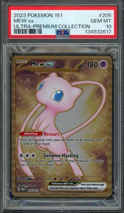 Mew ex Pokemon 2023 SV 151 Ultra Premium Collection Metal Card 205/165 PSA 10 - Image 1
