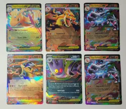 Pokemon Mega Double Rare Lot of 6 cards Dragonite , Gengar, Charizard x & y NM - Image 1