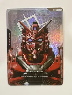 Red Gundam (R-013 C+) (Resource Holo)- Dual Impact - Gundam Card Game Bandai - Image 1