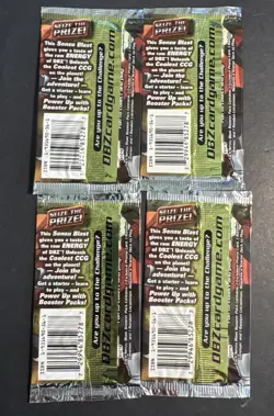 4 Pack Lot Dragon Ball Z Senzu Blast Booster World Games Score Promo Card DBZ - Image 2