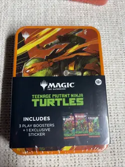 Magic: The Gathering TMNT Play Booster Tin with Exclusive Sticker - Image 1