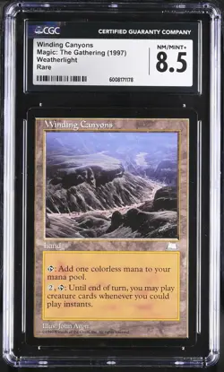 WINDING CANYONS Weatherlight Rare Reserved List CGC 8.5 MTG [Nostalgium] - Image 1