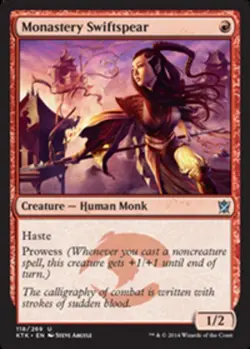 x4 Monastery Swiftspear U MTG Khans of Tarkir M/NM, English - Image 1