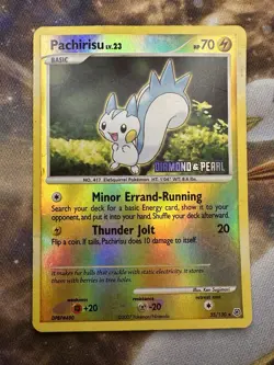 Pachirisu 35/130 Diamond & Pearl Stamped Pokemon Card MP FREE SHIPPING - Image 1