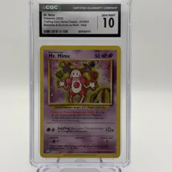 CGC 10 GEM MINT Mr. Mime 013/034 CLB Classic Box Holo Rare Pokemon TCG 2023 - Image 1