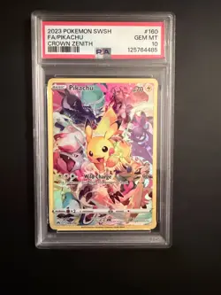 2023 Pokemon Crown Zenith Pikachu #160 PSA 10 Secret Rare - Image 1