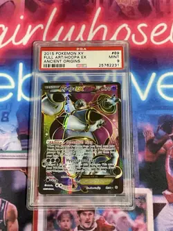 2015 Pokemon XY Ancient Origins Hoopa EX Full Art #89 PSA 9 - Image 1