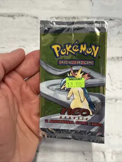EMPTY Pokemon Neo Genesis Pack WRAPPER - Typhlosion – WOTC 2000 Vintage Rare Vtg - Image 2