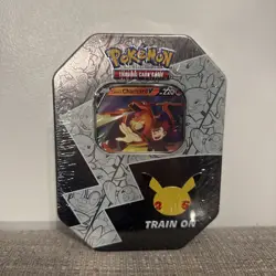 Pokemon Celebrations Sealed Lance’s Charizard V Square Tin - 25th anniversary - Image 1
