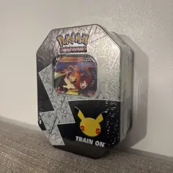 Pokemon Celebrations Sealed Lance’s Charizard V Square Tin - 25th anniversary - Image 2