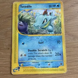 Pokemon TCG Totodile #134/165 Unlimited CCG Expedition - Image 1
