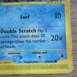 Pokemon TCG Totodile #134/165 Unlimited CCG Expedition - Image 3