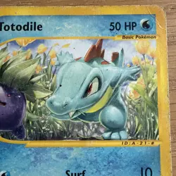 Pokemon TCG Totodile #134/165 Unlimited CCG Expedition - Image 5