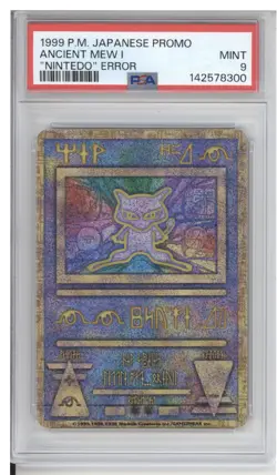 1998-99 POKEMON JPN POKEMON JPN PROMO "NINTEDO" ERR ANCIENT MEW I PSA 9 new cert - Image 1