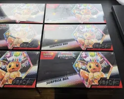 (6) Pokemon TCG Scarlet & Violet Prismatic Evolutions Surprise Box Factory Seal - Image 3