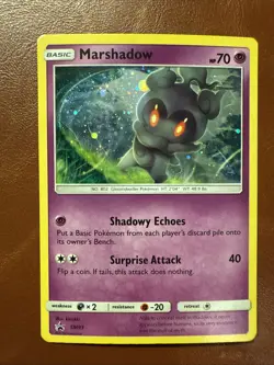 Marshadow Pokemon TCG Sun & Moon Black Star Promo Double Swirl HD Swirl SM93 - Image 1