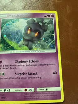 Marshadow Pokemon TCG Sun & Moon Black Star Promo Double Swirl HD Swirl SM93 - Image 5