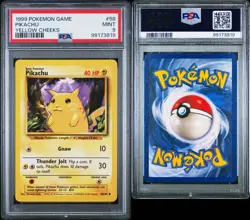 1999 POKEMON Pikachu 58/102 Yellow Cheeks English MINT PSA 9 - Image 2