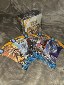 Pokemon TCG Sun & Moon Base Set Booster Box / Factory Sealed & All 5 Art Packs - Image 1
