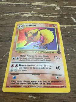 Pokemon TCG Flareon Jungle 3/64 Holo Unlimited Holo Rare - Image 2