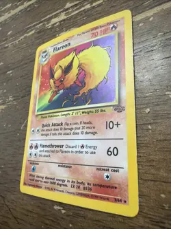 Pokemon TCG Flareon Jungle 3/64 Holo Unlimited Holo Rare - Image 4