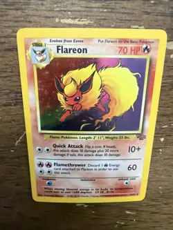 Pokemon TCG Flareon Jungle 3/64 Holo Unlimited Holo Rare - Image 5