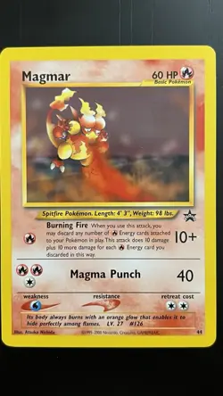 Magmar 44/53 NM/Almost Mint Wotc Black Star Promo Pokemon TCG Regular - Image 1
