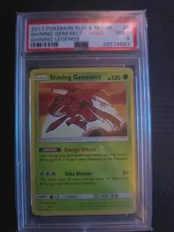 Pokemon 2017 Shining Legends Genesect Holo PSA9 English 9/73 - Image 1