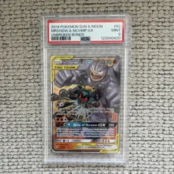 Pokemon Marshadow & Machamp GX Unbroken Bonds 82/214 Ultra Rare Holo PSA 9 - Image 1