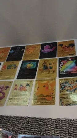 Pokemon Art Gold Foil Metal Charizard Pikachu Mewtwo Mew Zacian x15 English - Image 5