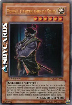 1a Ed. M/NM ☻ Enishi, Cancelliere di Shien ☻ Ultra Rara ☻ GLAS IT032 ☻ YUGIOH - Image 1