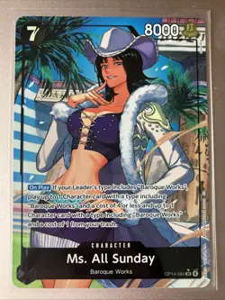 One Piece CCG Ms All Sunday OP14-084 SR Alt Art The Azure Sea’s Seven - Image 1