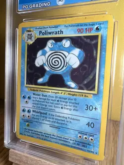 RARE Poliwrath Holo Pokemon Card 13/102 Base Set 1999 Graded PG 2 Good - Image 3