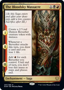 4x The Bloodsky Massacre - Foil NM-Mint, English Kaldheim MTG Magic - Image 1