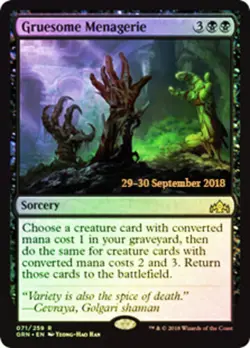 1x Gruesome Menagerie - Foil - Prerelease Promo Light Play, English Prerelease P - Image 1