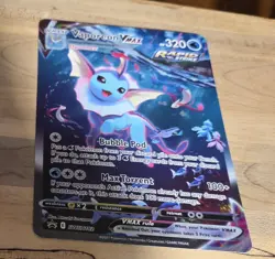 Jumbo Oversized Vaporeon VMAX Card PROMO SWSH182 Pokemon Premium Collection NM - Image 3