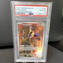 Pokemon Zamazenta Illustration Rare Holo Sv10 Destined Rivals 201/182 PSA 10 - Image 1