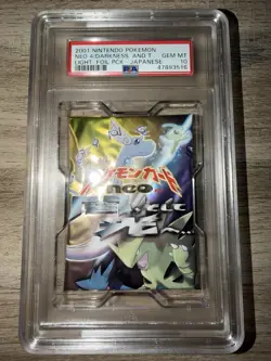 Pokemon Japanese Neo Destiny Booster Pack PSA 10 Gem Mint Darkness to Light Rare - Image 1