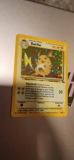 Pokemon TCG Raichu 14/62 Fossil Holo Rare LP-NM - Image 2