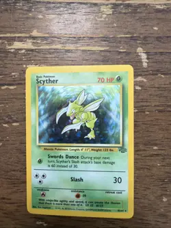 Pokemon TCG Scyther Jungle 10/64 Holo Unlimited Holo Rare - Image 1