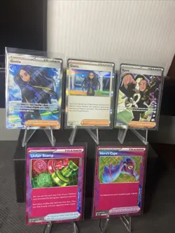 Set of 5 Pokemon Cards, 4 X Trainer & 1 X Energy, Full Art Ultra Rare Card NM - Image 1