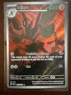 Pokemon TCG Scizor 205/197 SV03: Obsidian Flames Illustration Rare Card NM/M - Image 1