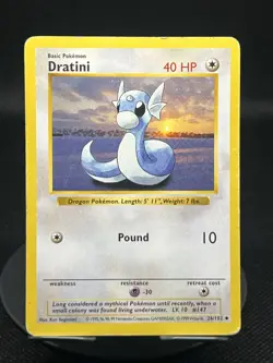 Pokemon TCG Dratini 26/102 Set Shadowless Regular HP - Image 1