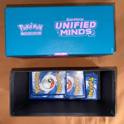 Box Only Pokemon TCG Sun & Moon Unified Minds *Empty Cardboard Box* - Image 3